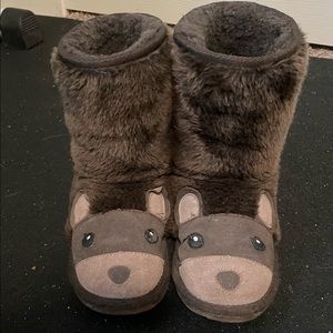 Adorable EMU brown bear boots for kids